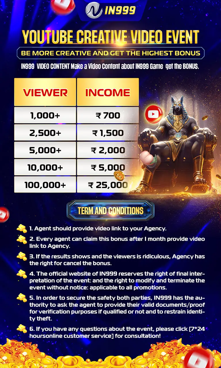 IN999 YouTube Creative Video Event – Showcase Your Creativity and Earn Big! 2 youtube creative event in999
